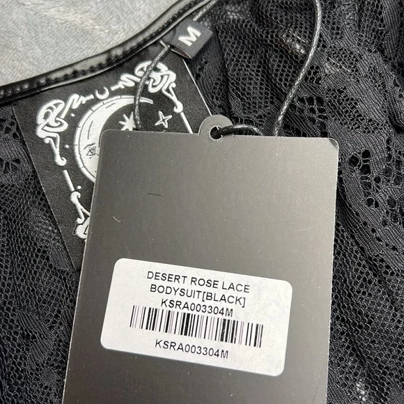 NWT Killstar Desert Rose Lace Bodysuit Black Size Medium - Picture 6 of 11